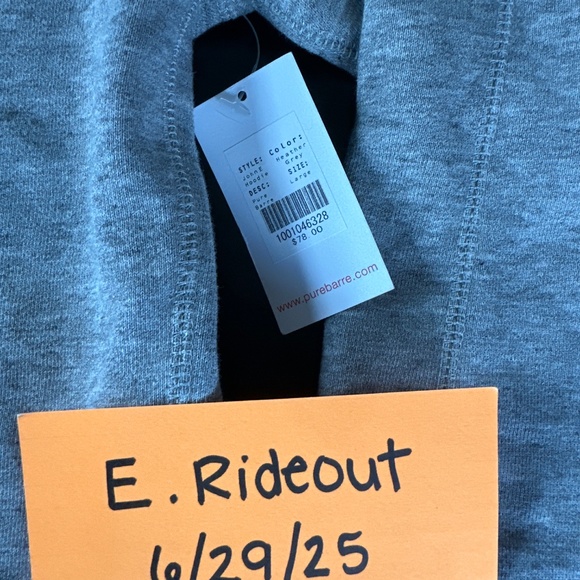 Pure Barre Long Hoodie with Zipper Sides - Picture 3 of 5